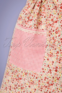 Collectif Clothing - Dolly Flower Apron Années 50 en Rose 4