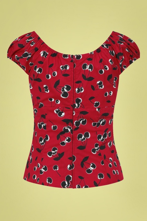 Bunny - 50s Alison Top in Red 4