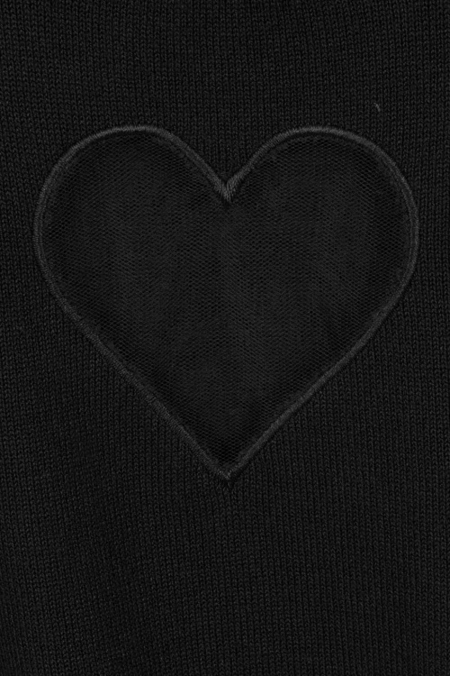 Bunny - Hearts top in zwart 3