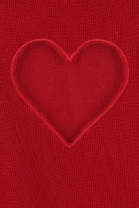 Bunny - 60s Hearts Top in Red 3