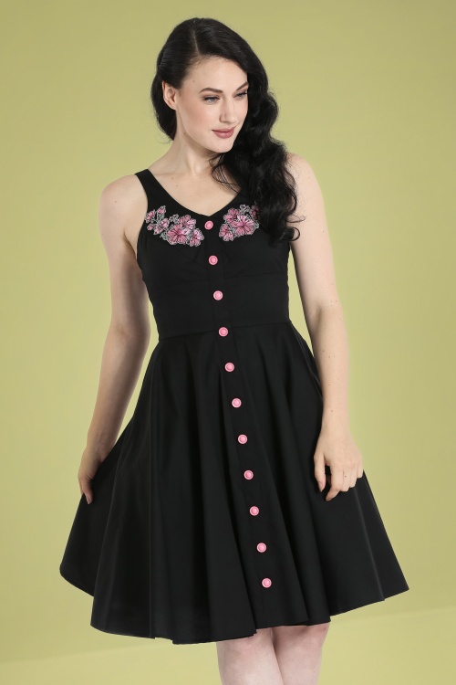 Bunny - 50s Lucy Mid Dress in Black 2