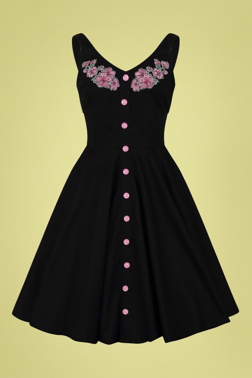 Bunny - 50s Lucy Mid Dress in Black
