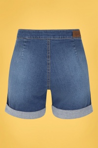 Bunny - 50s Nash Denim Shorts in Blue 4