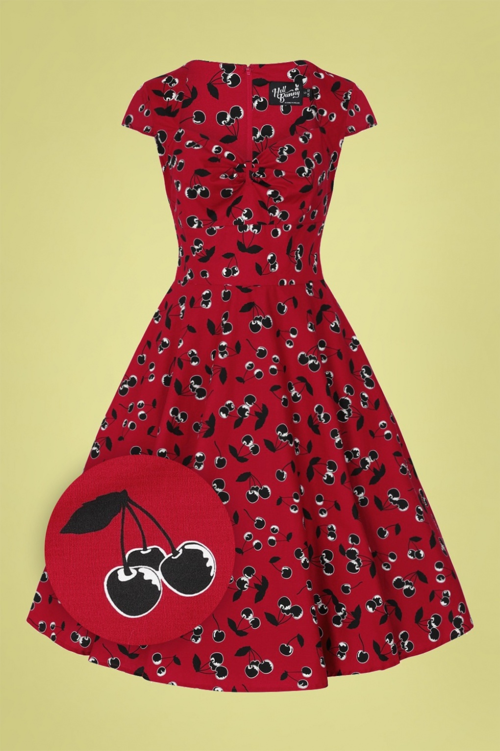 50s Alison Swing Dress In Red 3763