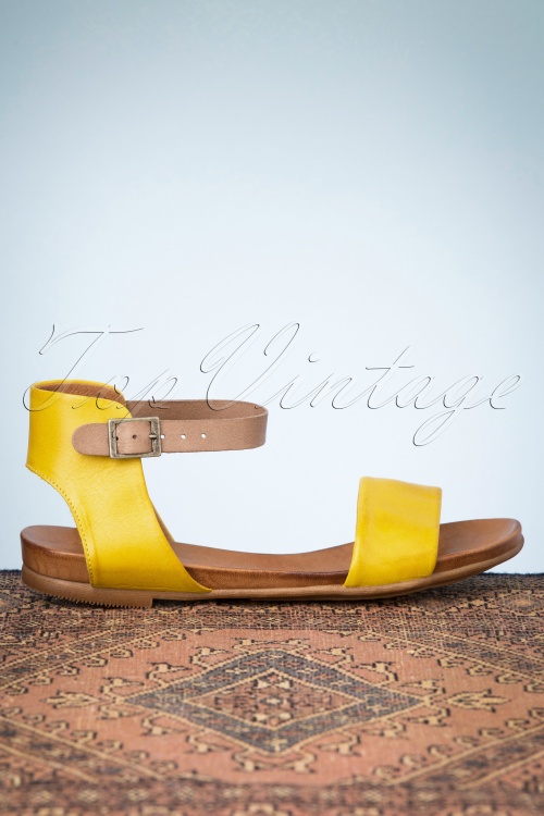 Miz Mooz - 70s Alanis Sandals in Yellow  4