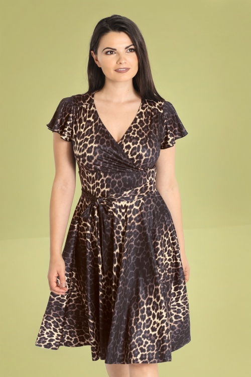Bunny - 50s Eartha Dress in Leopard