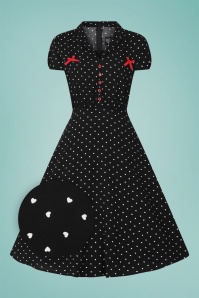 Bunny - Allie Hearts jurk in zwart 2