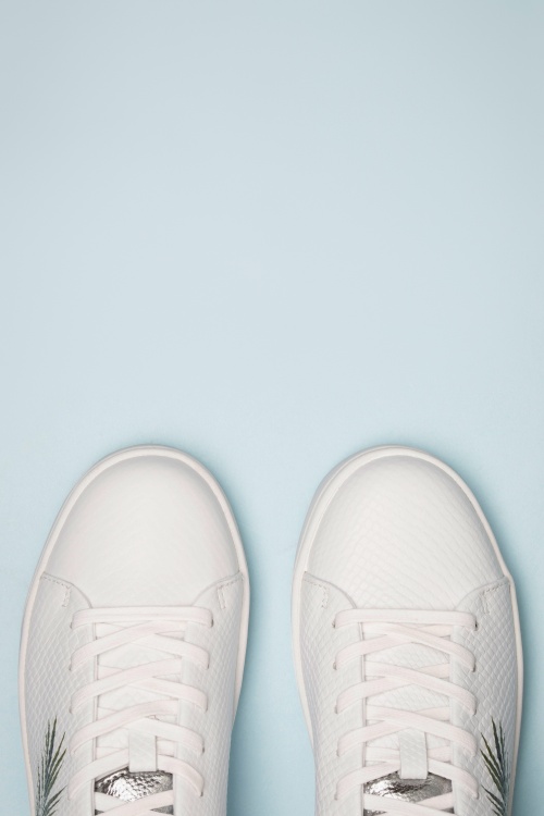 Ted Baker - 50s Penil Floral Sneakers in White 4