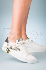 Ted Baker - 50s Penil Floral Sneakers in White