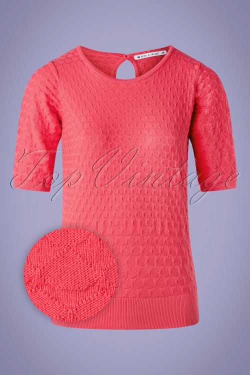 Chills & Fever - 60s Maite Top in Hot Pink