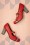 Nemonic - Madison Rojo Leather T-Strap Pumps Années 60 en Rouge 3