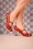 Nemonic - 60s Madison Rojo Leather T-Strap Pumps in Red 5