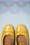 Nemonic - Vintage Piso Lederpumps in Gelb 3