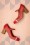 Nemonic - 60s Frida Leather Mary Jane Pumps in Red