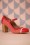 Nemonic - 60s Frida Leather Mary Jane Pumps in Red 3