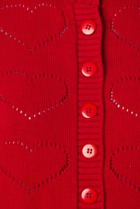 Vixen - 50s Regina Knitted Cardigan in Lipstick Red 3