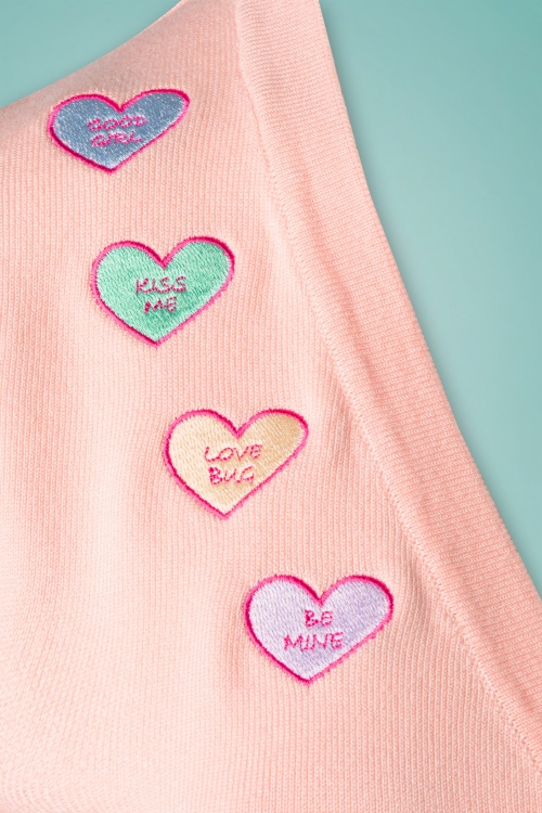 Vixen - Unreal Redheads Collaboration ~ Kim Love Heart vest in roze 3
