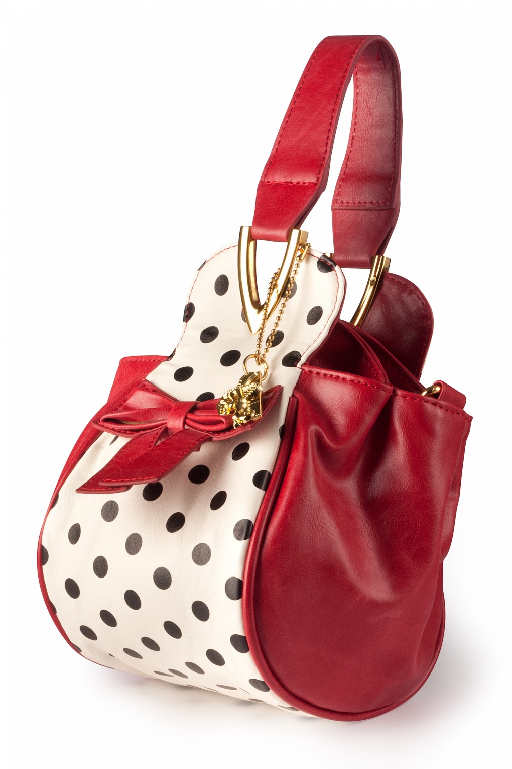 Boatie Red White Black Polka Dot handbag shoulder bag