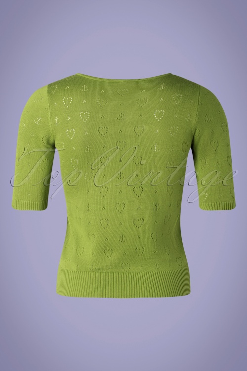 Blutsgeschwister - 60s Logo Roundneck Pully in Green Heart Anchor 2
