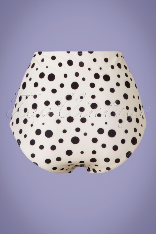 Belsira - Dotted Bikini Pants Années 50 en Ivoire 4