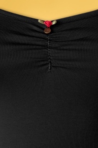 Blutsgeschwister - 50s Logo Feminine Short Sleeve Top in Black 3