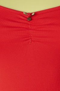 Blutsgeschwister - 50s Logo Feminine Short Sleeve Top in Red 4