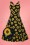 Collectif Clothing - Maggie Sunflower Swing Dress Années 50 en Noir