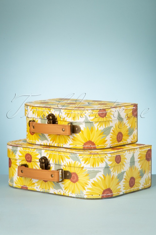 Sass & Belle - 60s Sunflower Suitcase Set 4