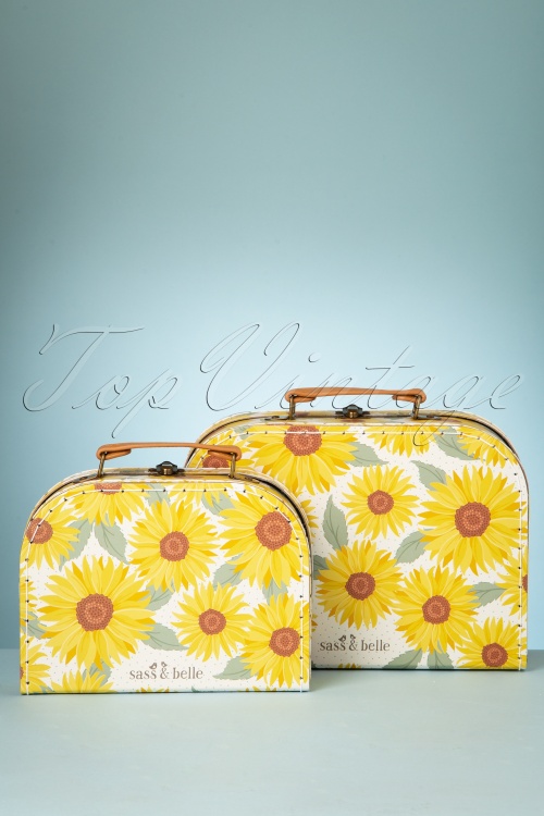 Sass & Belle - 60s Sunflower Suitcase Set
