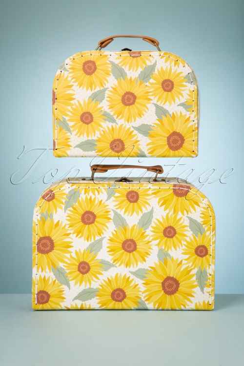 Sass & Belle - 60s Sunflower Suitcase Set 3