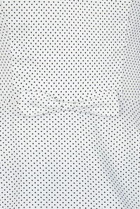 Collectif Clothing - Bertha Mini Polka Dot Swing Kleid in Elfenbein und Schwarz 4