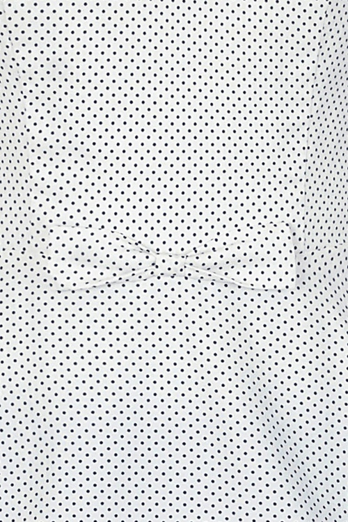Collectif Clothing - Bertha Mini Polka Dot Swing Kleid in Elfenbein und Schwarz 4