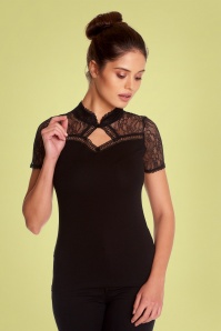 Vive Maria - 50s Summer Lace Shirt in Black