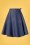 Sweet Sail Wrap Swing Skirt Années 50 en Bleu Denim