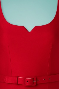Zoe Vine - 50s Gina Pencil Dress in Red 4