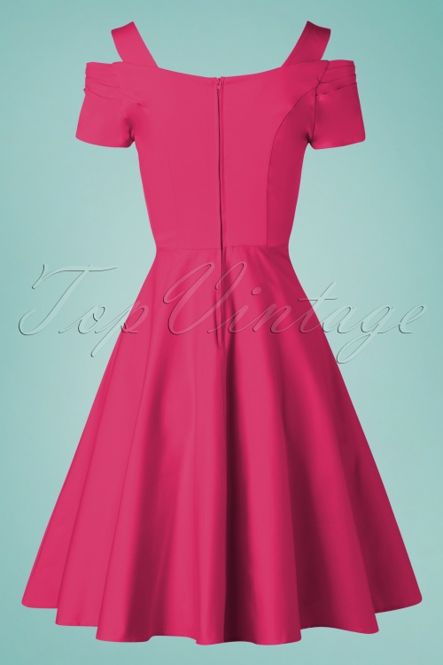 Bunny - 50s Helen Swing Dress in Hot Pink 6