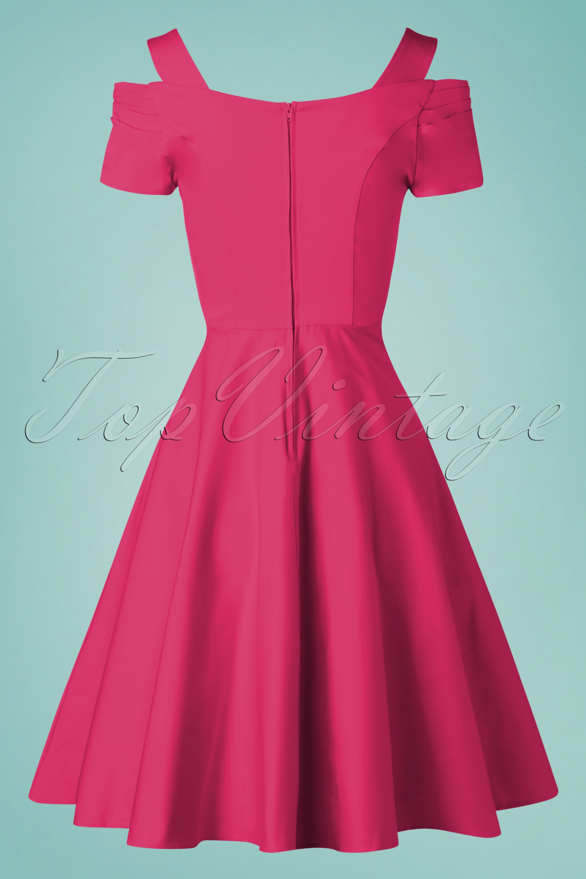 Hot pink 50s dress best sale