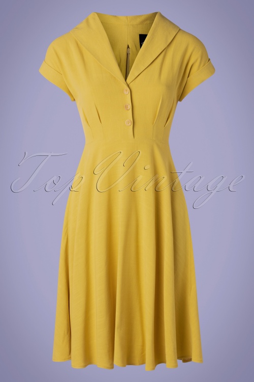 Bunny - 50s Sahara Swing Dress in Yellow 2