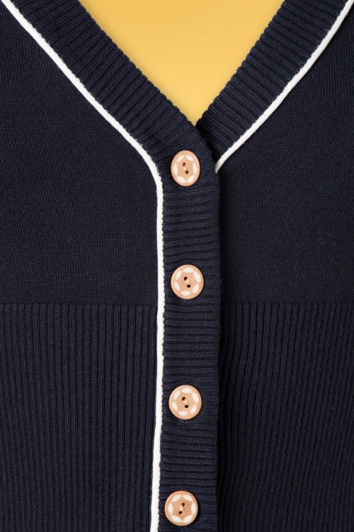 Banned Retro - Summer Sail Cardigan in Navy 3