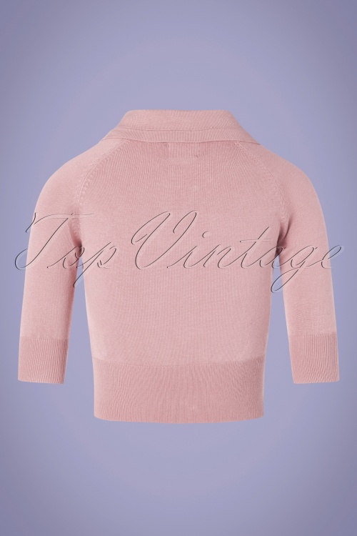 Banned Retro - 40s April Bow Cardigan in Lilac 4