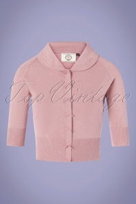 Banned Retro - 40s April Bow Cardigan in Lilac