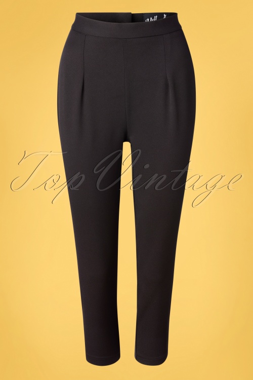 Bunny - 50s Amelie Cigarette Trousers in Black