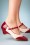 B.A.I.T. - 50s Ione Spectator T-Strap Pump in Red and White