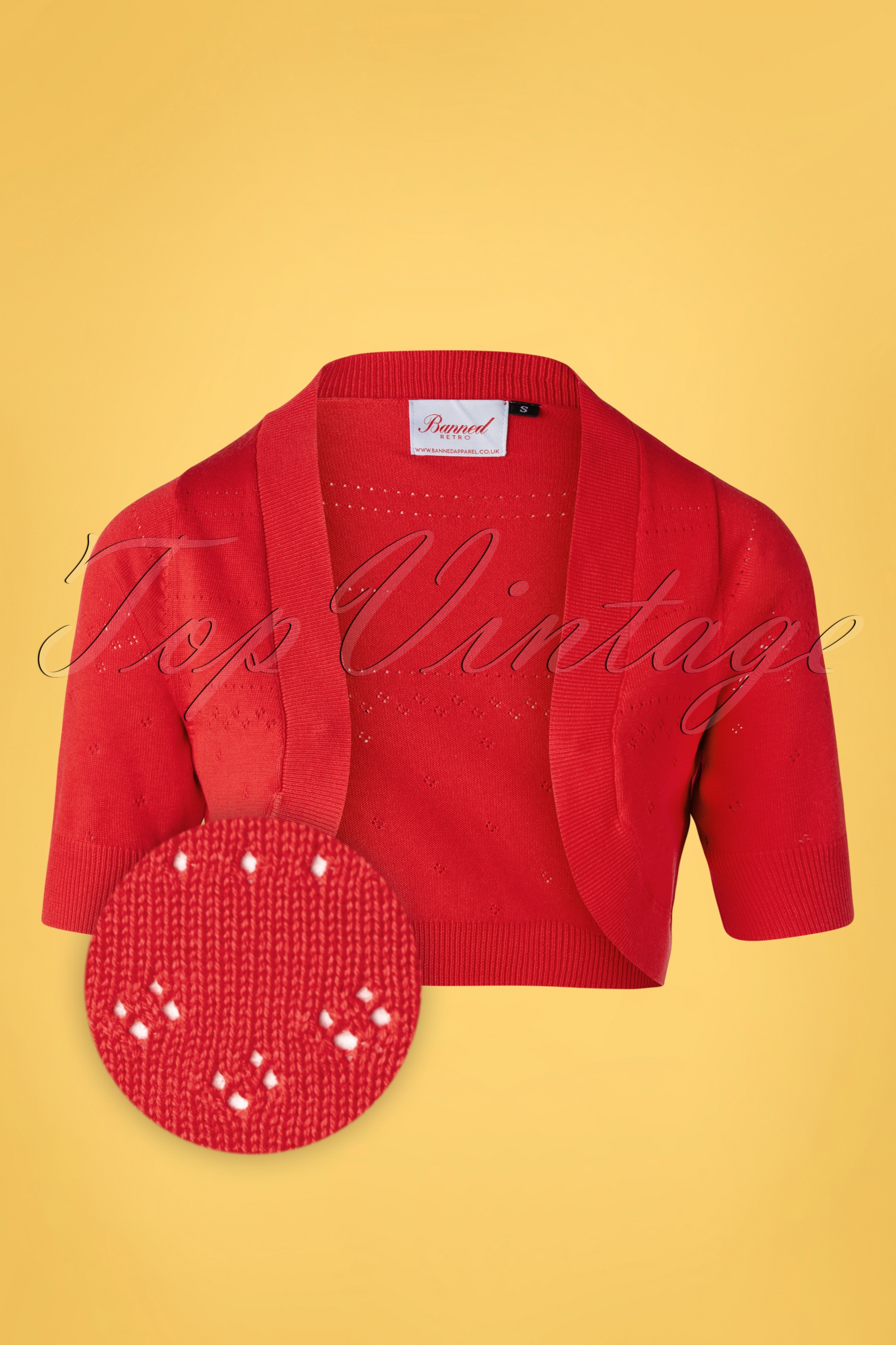 Banned Retro - You Are My Sunshine bolero in rood