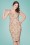 Banned Retro - Fresh Bloom Pencil Dress Années 50 en Nude Poudré 2