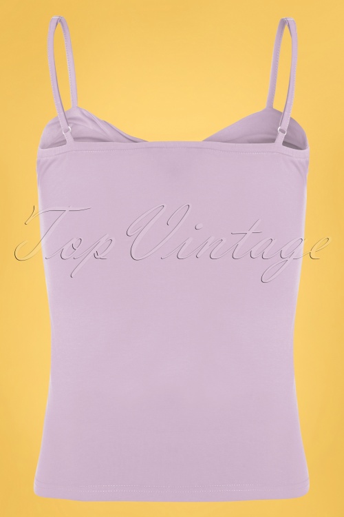 Banned Retro - 50s Wrap Front Top in Lilac 2