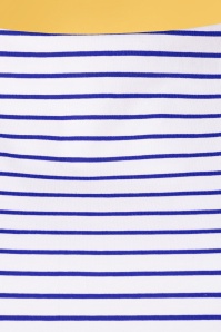 Banned Retro - 60s Italy Sail Striped Top in Blue and White 3