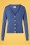 Banned Retro - June Pointelle vest in blauw
