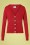 Banned Retro - June Pointelle Cardigan in Rot