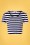 Banned Retro - 50s Land Ahoy Crop T-Shirt in Navy and White